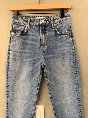 Zara Light Blue Slim Straight Jeans